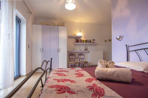 Katil atau katil-katil dalam bilik di Sto Spiti