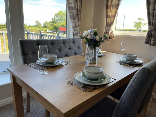 Χώρος καθιστικού στο Yorkshire view lodge