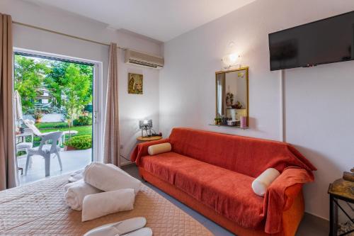 Posezení v ubytování Aristotelis Apartment 3- Kanalia, Corfu