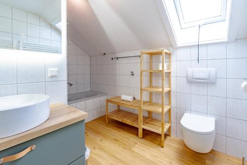 Koupelna v ubytování Ferienwohnung Spitzkehren