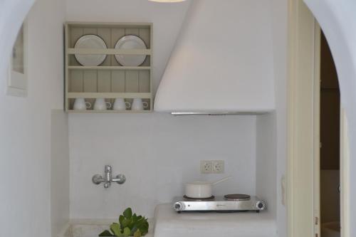 Kuchyň nebo kuchyňský kout v ubytování Hotel Mediterranean