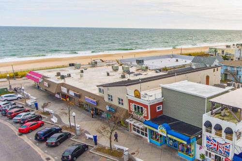 an aerial view of a town with a beach at Town of Rehoboth Beach 24 Rehoboth Ave in Rehoboth Beach