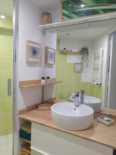 Koupelna v ubytování Les Mondes - Appartement bas de maison