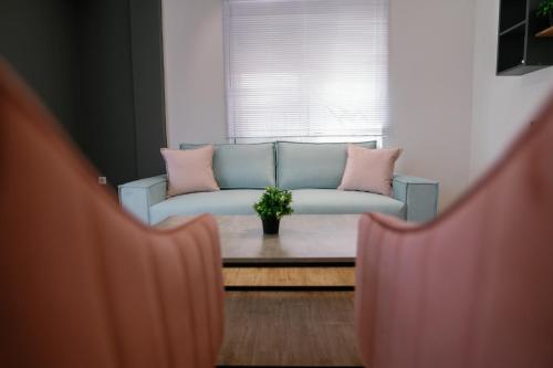 Posezení v ubytování Stamatina's Luxury Apartments (Superior Suite)