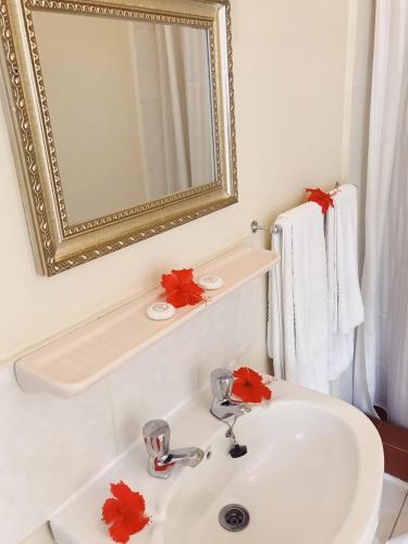 Bilik mandi di Panorama Guesthouse Apartments Beau Vallon Beach