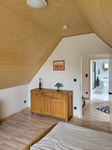 Postel nebo postele na pokoji v ubytování Ferienwohnung Rumbeck