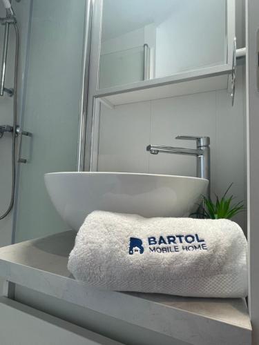 Koupelna v ubytování Mobile Home Bartol