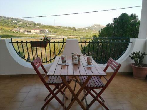 En balkon eller terrasse på Casa country