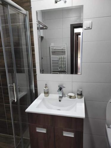 Ένα μπάνιο στο Apartman Maki Lux