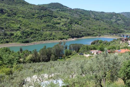 a view of the allegheny river from a hill at Ecolodge Selvitelle - Escape the hectic and submerge in the nature of Cilento in Cicerale
