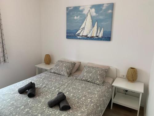 Postel nebo postele na pokoji v ubytování Hygge Apartments