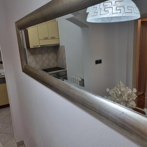 a view of a kitchen through a glass window at Villa Mila in Bol