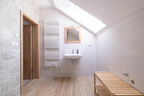 Koupelna v ubytování Apartmány Vinařství Šebesta