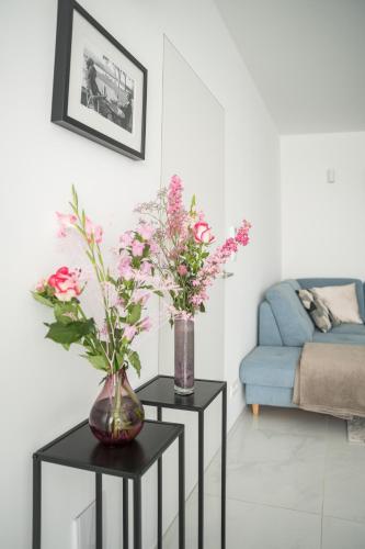 Ruang duduk di Blue Yvey Apartment