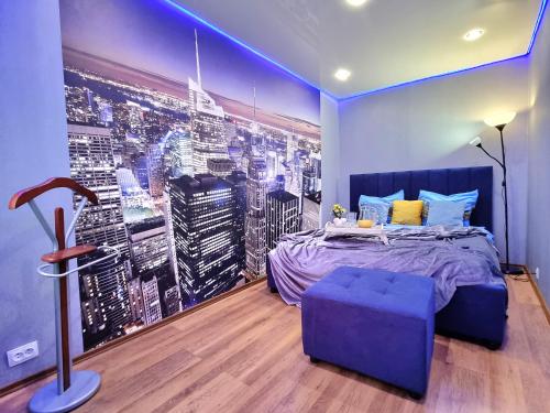 Postel nebo postele na pokoji v ubytování Apartment на Дворце Спорта