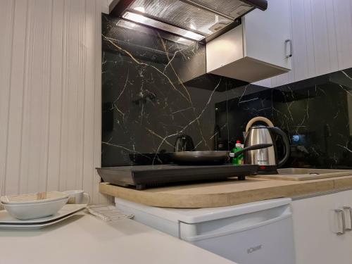 Η κουζίνα ή μικρή κουζίνα στο Apartamenty Hayduk