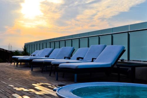 La alberca dentro o cerca de Hotel 525