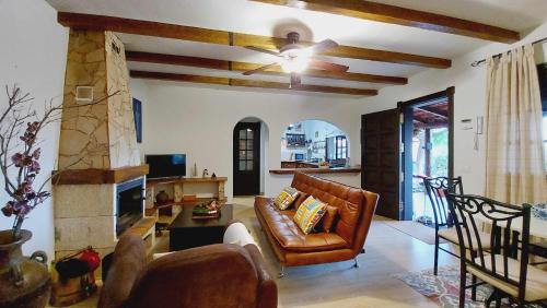 Χώρος καθιστικού στο Finca La Casita en entorno natural