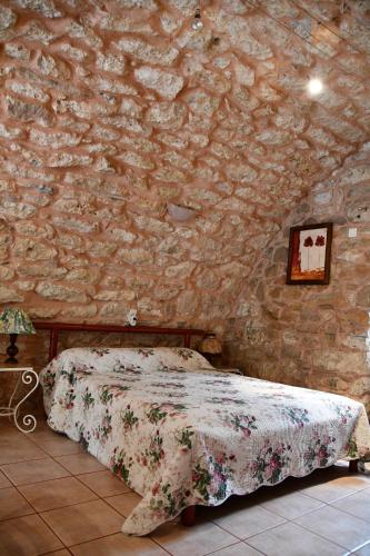 Posteľ alebo postele v izbe v ubytovaní Gîte Domaine du Théron