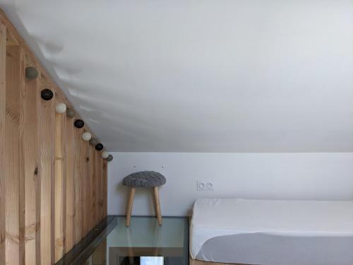 Ένα ή περισσότερα κρεβάτια σε δωμάτιο στο Appartemment style chalet