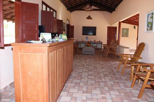 Η κουζίνα ή μικρή κουζίνα στο Hotel Fazenda Arara Azul