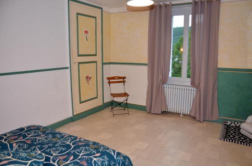 מיטה או מיטות בחדר ב-AU BORD DE L'EAU appartement 50 M2