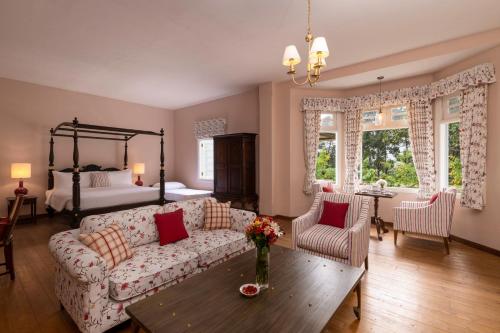 Jetwing Broomfield Bungalow房間的床