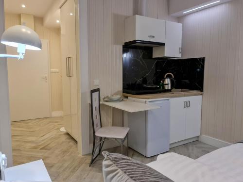 Η κουζίνα ή μικρή κουζίνα στο Apartamenty Hayduk
