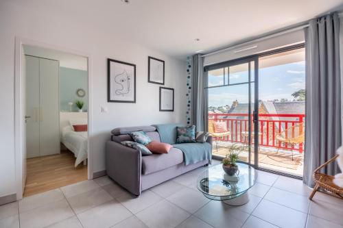 Posteľ alebo postele v izbe v ubytovaní Appartement moderne pour 4 à deux pas de la plage