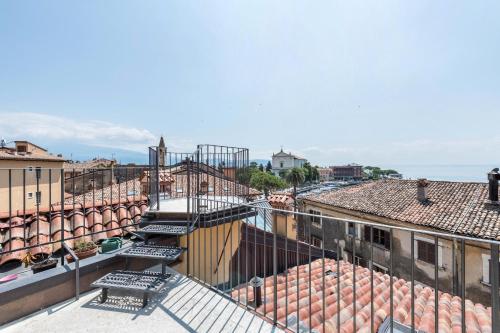 a view from the roof of a building at Il Golfo Attico Vista Lago in Toscolano Maderno