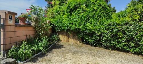 una recinzione con piante sul lato di una casa di Silver Home a Bagnolo San Vito