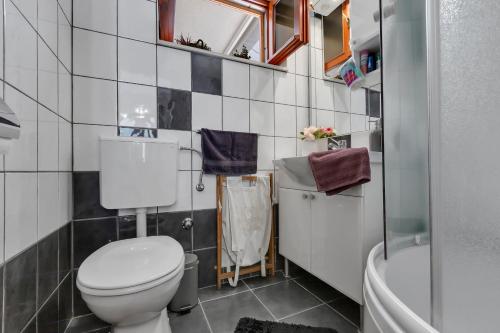 SelcaにあるApartman MaRiToのバスルーム(トイレ、洗面台、バスタブ付)