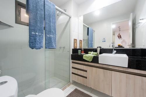 Ένα μπάνιο στο Wai Wai Cumbuco Apartamento Térreo