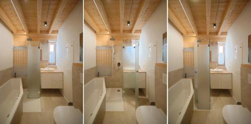 Ένα μπάνιο στο Bio Ferienwohnung am Wildsee in Seefeld mit E-Ladestation