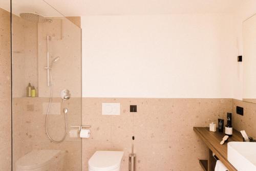 Koupelna v ubytování Hotel Paradies