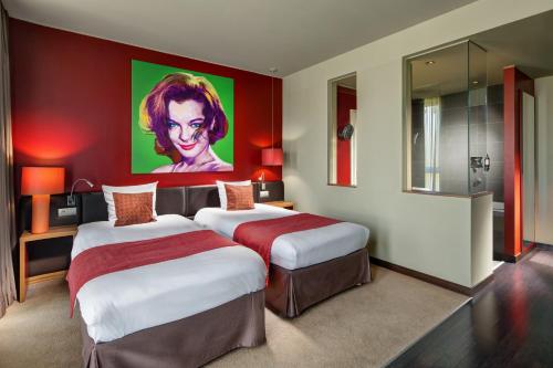 Katil atau katil-katil dalam bilik di Clarion Congress Hotel Bratislava