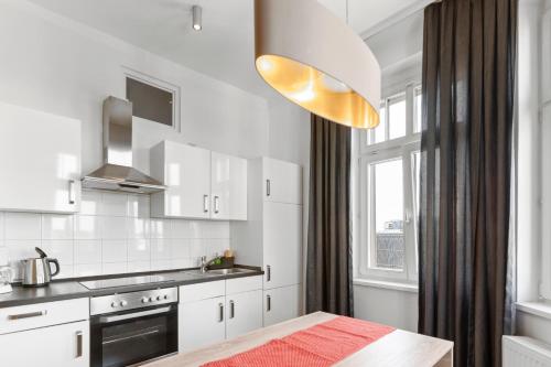 Kjøkken eller kjøkkenkrok på Dresden Neustadt Apartments