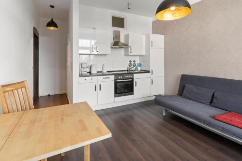 Η κουζίνα ή μικρή κουζίνα στο Dresden Neustadt Apartments