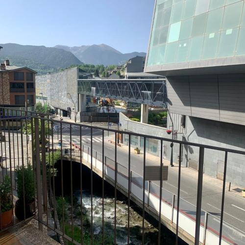 a view of a city with a building and a street at New Apartment La Massana - Telecabina to Bike Park in La Massana
