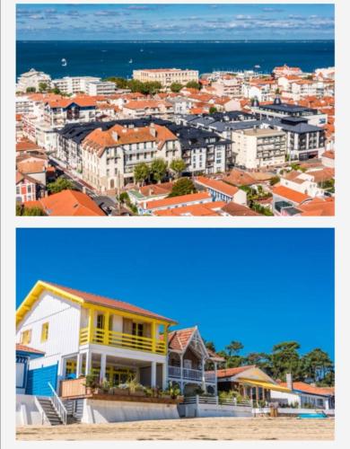 Appartement vue sur baie et océan, 100 m de la plage et du centre par chemin privé