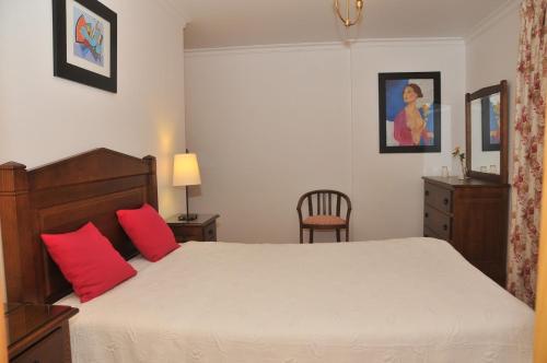 Кровать или кровати в номере Quinta do Vale Sanguinho