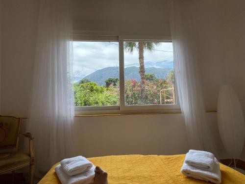 Cama o camas de una habitación en Open Sky Villa