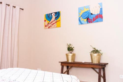 Ein Bett oder Betten in einem Zimmer der Unterkunft RESIDENCE rubis