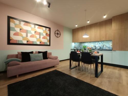 Kuchyňa alebo kuchynka v ubytovaní Apartament Agat - AZW Gdańsk