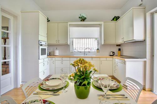 Η κουζίνα ή μικρή κουζίνα στο Seaview Villa & Suites