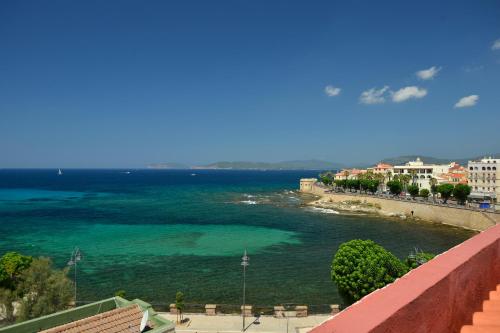 a view of the ocean from a balcony at Casa Alice in Alghero
