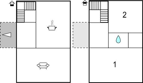 een diagram van een huis met vier verschillende diagrammen bij 2 Bedroom Awesome Home In Mrbylnga in Stora Frö