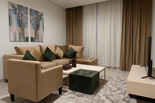 TV a/nebo společenská místnost v ubytování Mirot Residence