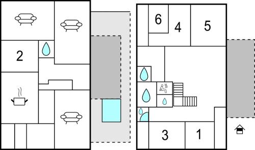a block diagram of a house at Awesome Home In Svärdsjö With Sauna in Vintjärn