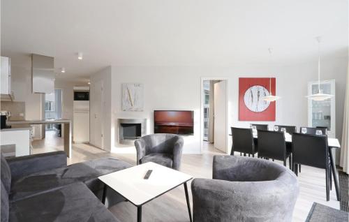 Kuchyň nebo kuchyňský kout v ubytování Dünenvilla 7, Whg 1